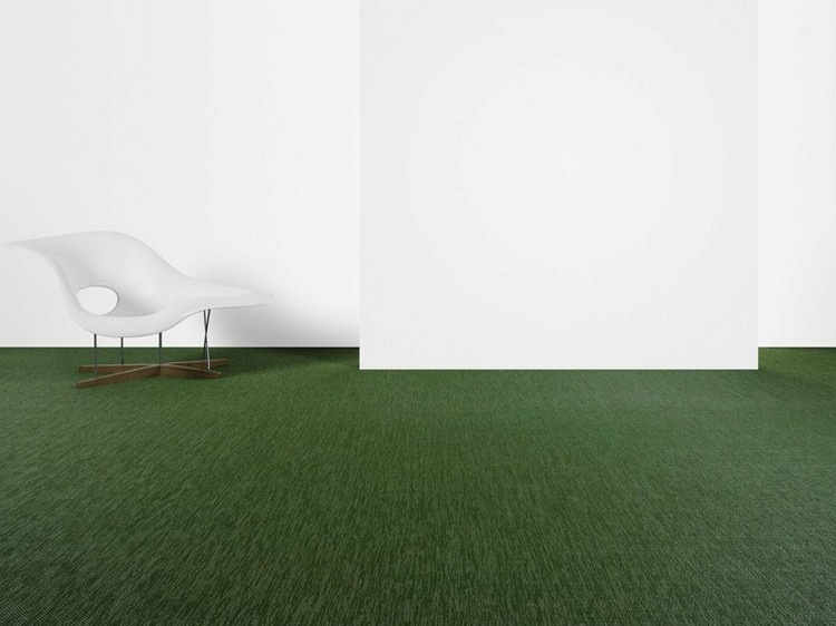 Matta-vinyl-tyg-fibrer-enfärg-grön-BOTANISK-IVY-BOLON