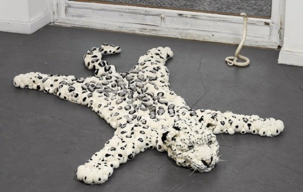 Pompomullsmattor snow leopard myk bobble collection