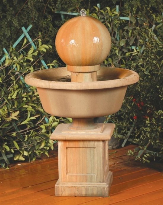 Sphere Garden Fountain Build-Terra cotta