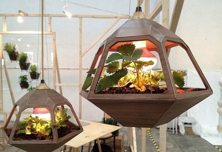 möbler terrarium glödlampa idé lykta trädgård inredning