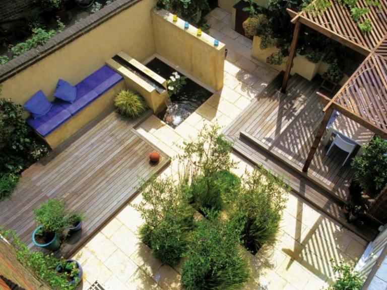 Terrass-balkong-buskar-olivträd idéer