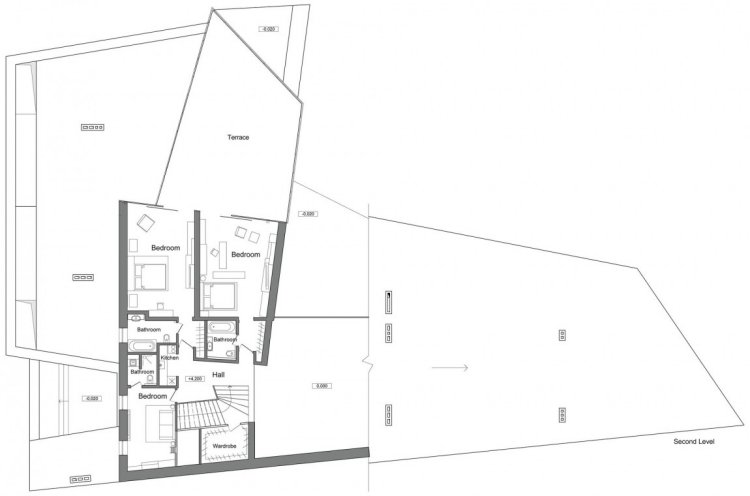 terrass-trädgård-modern-arkitektur-plan-plan-plan-andra-våningen-rum