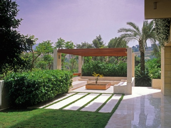 Paradise garden design patio pergola trädgårdsbord