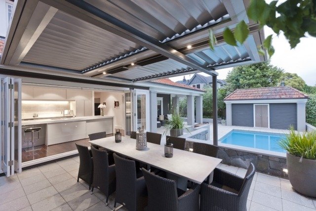terrass tak aluminium wellpapp pool matplats