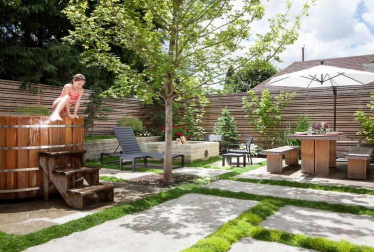 Designa en urban trädgård med en modern terrass