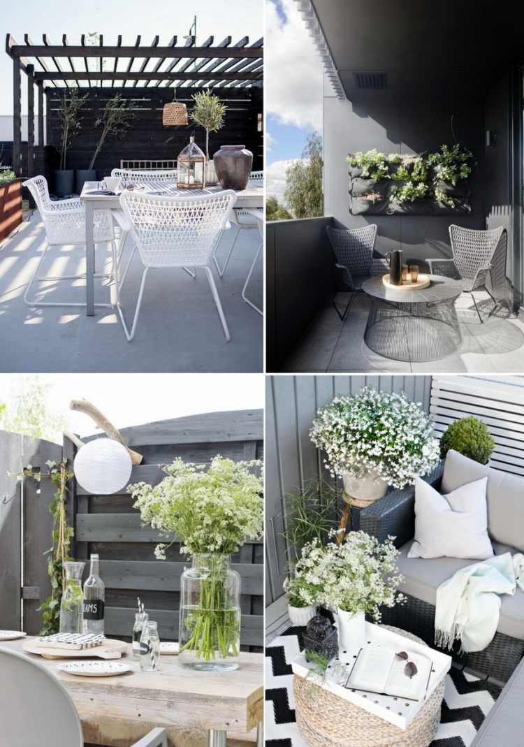 Terrass design-möbler-monokrom-modern-vit-svart-grå-fåtölj-deco-fräsch
