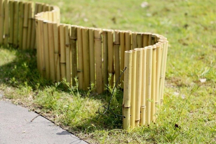 Använd bambu för en terrass med en väggkant Skapa en hållbar zen -trädgård
