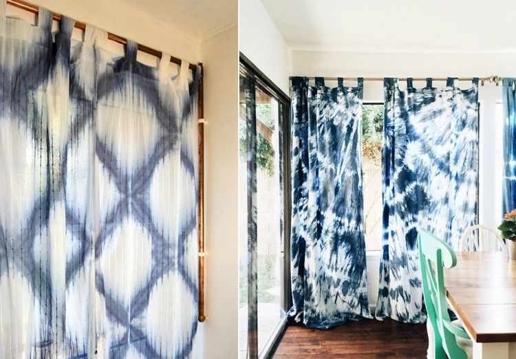 textilfärgning-hem-tillbehör-shibori-teknik-gardiner