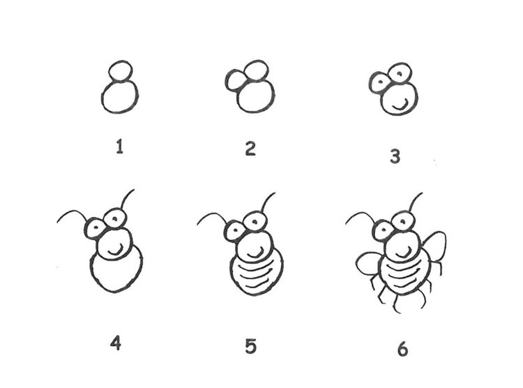 Att måla insekter istället för djur - en fluga är väldigt lätt för barn