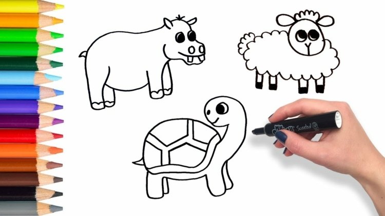 Lär dig att måla och rita djur med steg-för-steg-instruktioner för barn