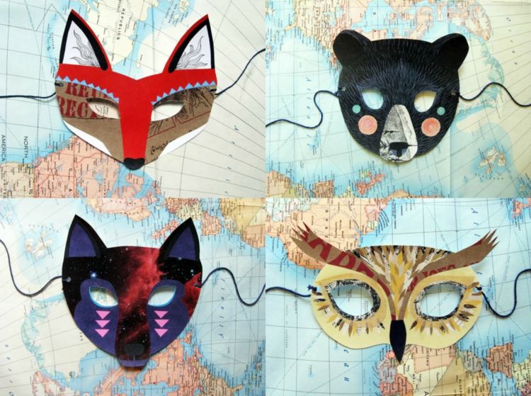 djurmask-tinker-papper-kartong-karneval-masker-räv-björn-uggla-varg-karta