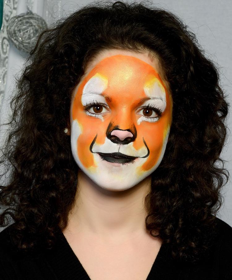 tiger face snabba sminkanvisningar