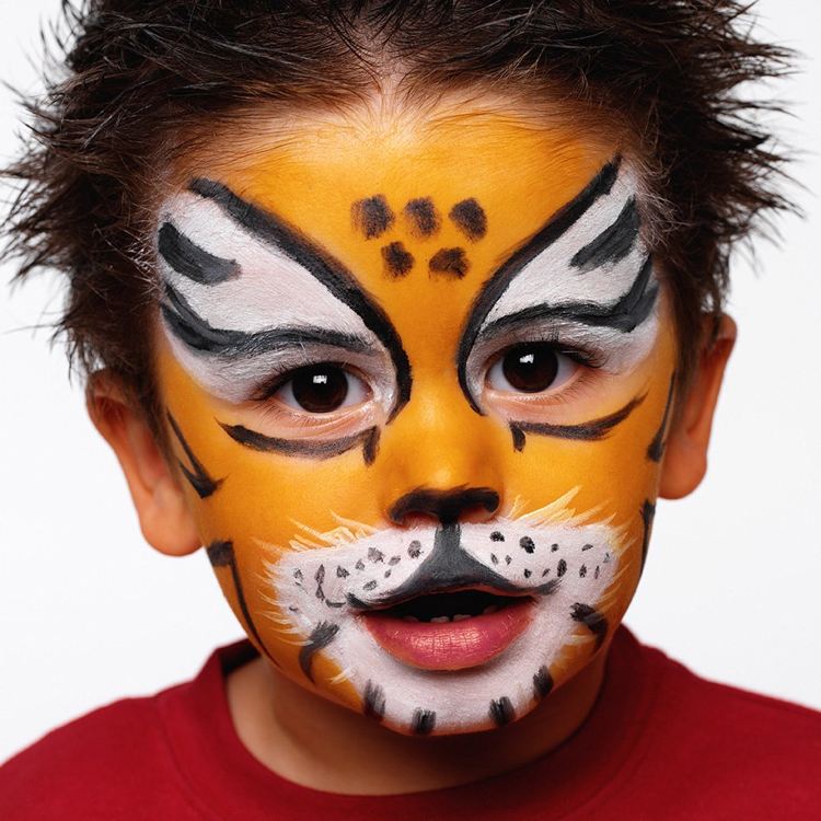 tiger face make-up barn enkel pojke