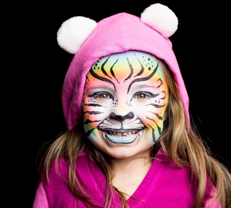 toddler tiger make up rainbow carnival