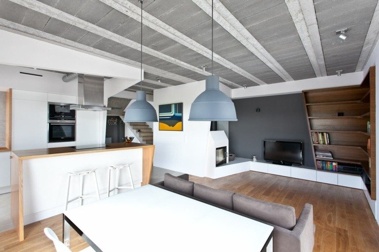 ovanliga möbler vardagsrum-idéer-vägg-hylla-diagonal