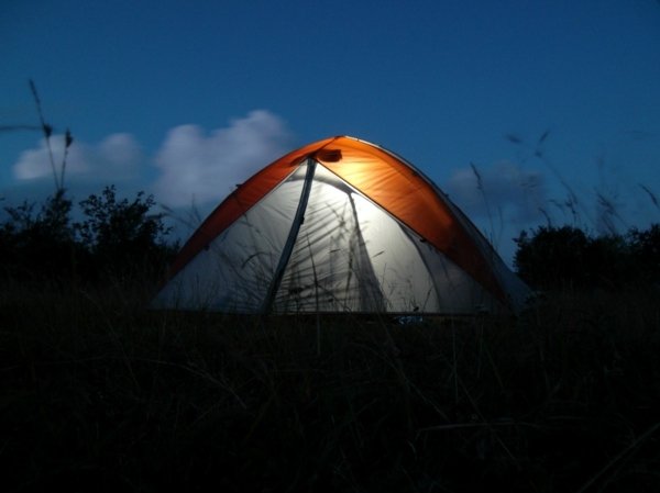 Camping semesterbilder tält LED utomhusbelysning