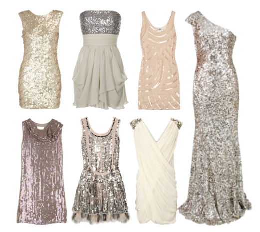 silverster klänningar 2013 glittrande paljetter stenar
