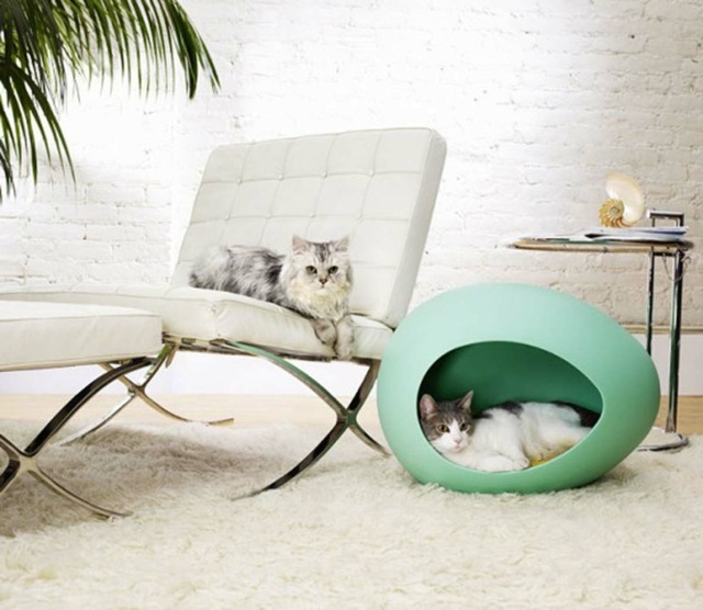 Oval form katt hus matta lässtol