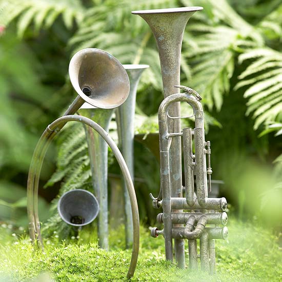 Musikinstrument trädgård dekoration