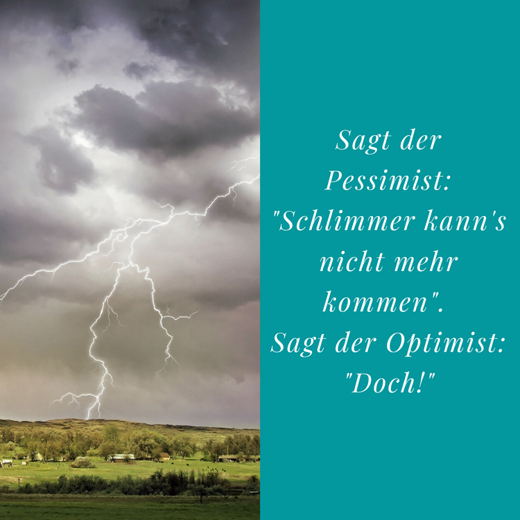 Uppmuntrande ord optimist och pessimist