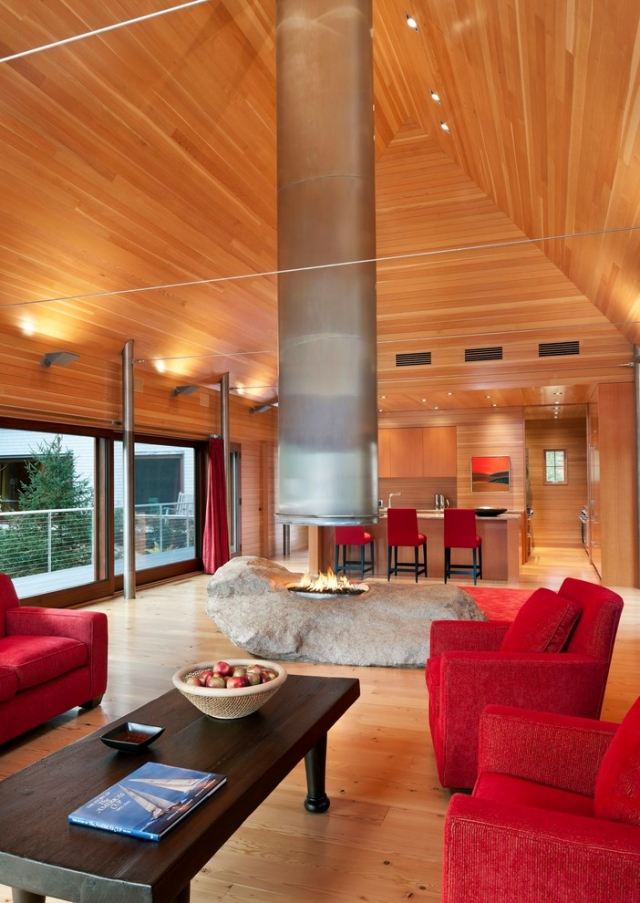tips-vardagsrum-design-hängande-eldstad-rök-vent-rustik-sten-design