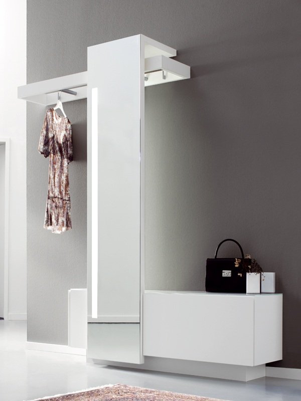 moderna hall garderober sudbrock Möbelwerk vit spegel