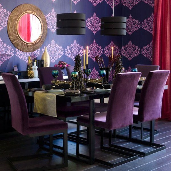 lila-moderna-julbord-dekoration