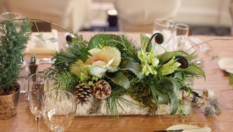 dekoration vinterkål tallkottar bröllopsglasögon