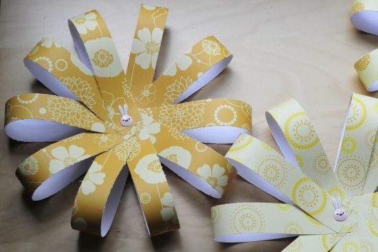 Blommor DIY borddekorationsidéer papper