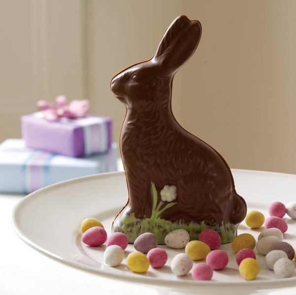 chokladkanin godisbord dekoration för påsk