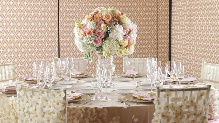 Bröllop bord dekorationer blommor idéer bilder