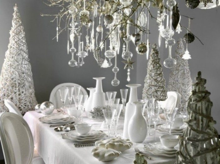 vinter-jul-dekorera-matsal-plats-ljuskrona-med-kristaller
