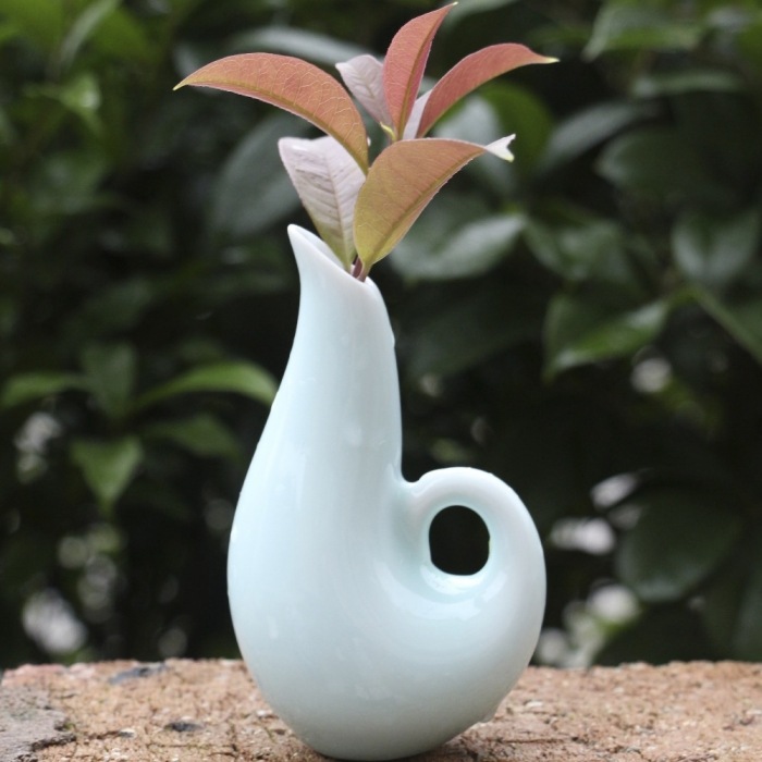 mini-vas-keramik-design-glasad-ovanlig-design-gåva idé