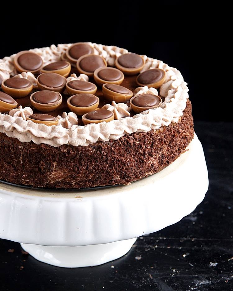 Toffifee tårta baka kakaokokladkräm