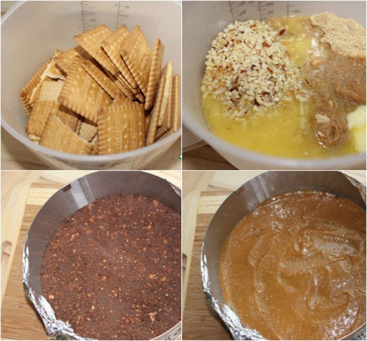 enkel toffifee -kaka med kexbotten utan bakinstruktioner
