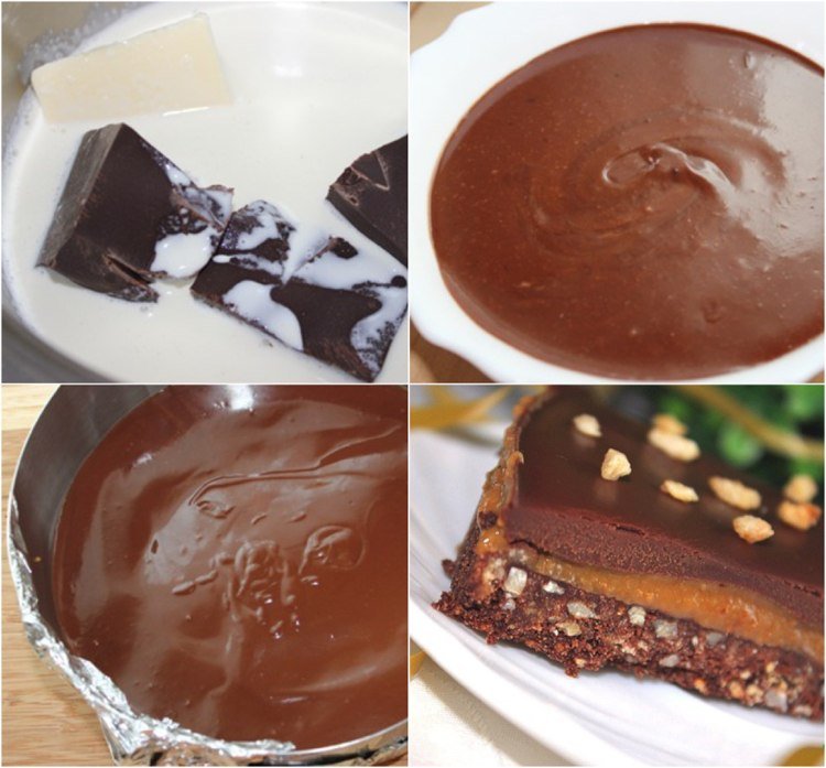 Toffifee-nötkaka utan bakrecept Steg-för-steg-instruktioner Enkel