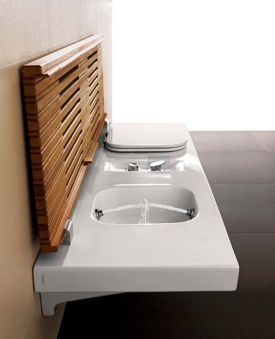 elegant toalett bidé-lock med trä-badrum design design