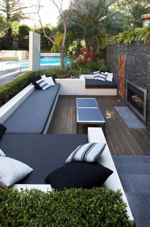 Lounge möbler set utomhus spis häck monokrom trädgårdsmöbler