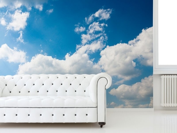 Non-woven tapet-sky perspektiv vardagsrum-idéer design-med färg