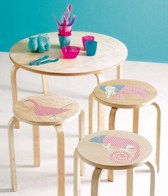 Pall som dekorerar barnmöbeldesign