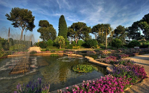 Pond garden park Frankrike