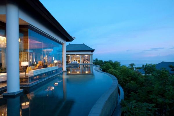 Hillside Villa Tropical Forest Indiska oceanen Pool View-Bali Luxury Resort