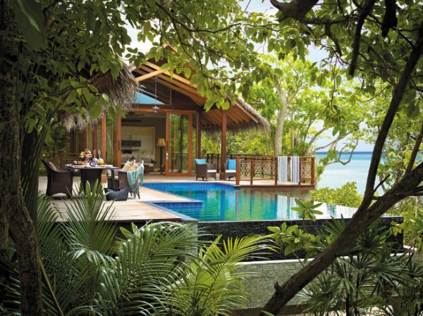 Tree House Beach Villa Design Swimming Pool View-Maldiverna Shangri-La Private Pool