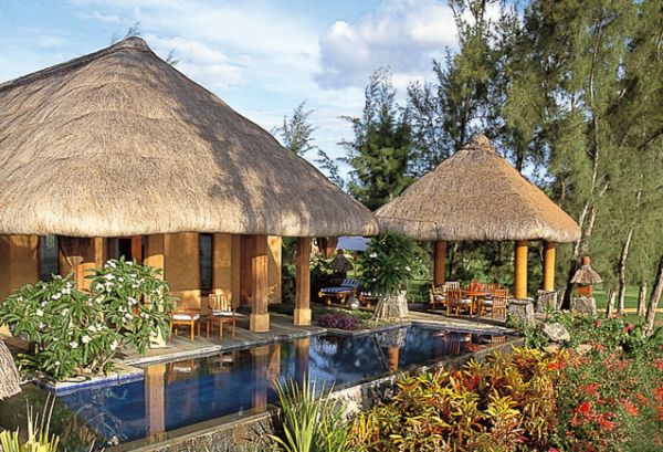 Villa sviter havsutsikt pool däck Oberoi Mauritius lyx resort