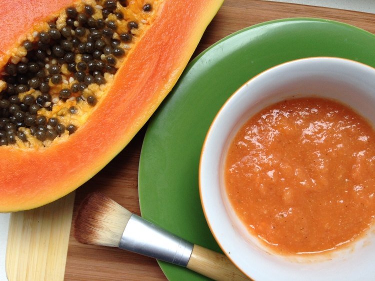 ansiktsmasker mot pormaskar gör-det-själv-papaya
