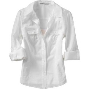 Κλασικά λευκά βαμβακερά πουκάμισα για γυναίκες