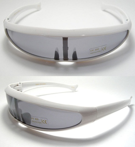 Ρετρό γυαλιά ηλίου White Fiber