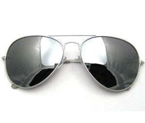 Ασημένια αντανακλαστικά γυαλιά ηλίου για άνδρες