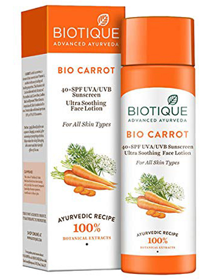Biotique Bio Porkkana kasvot & amp; Vartalon aurinkovoide