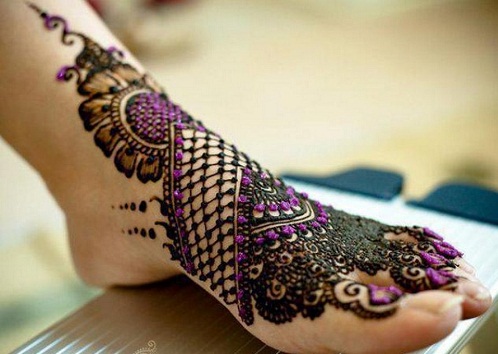 Khaleeji Mehndi Design for Foot